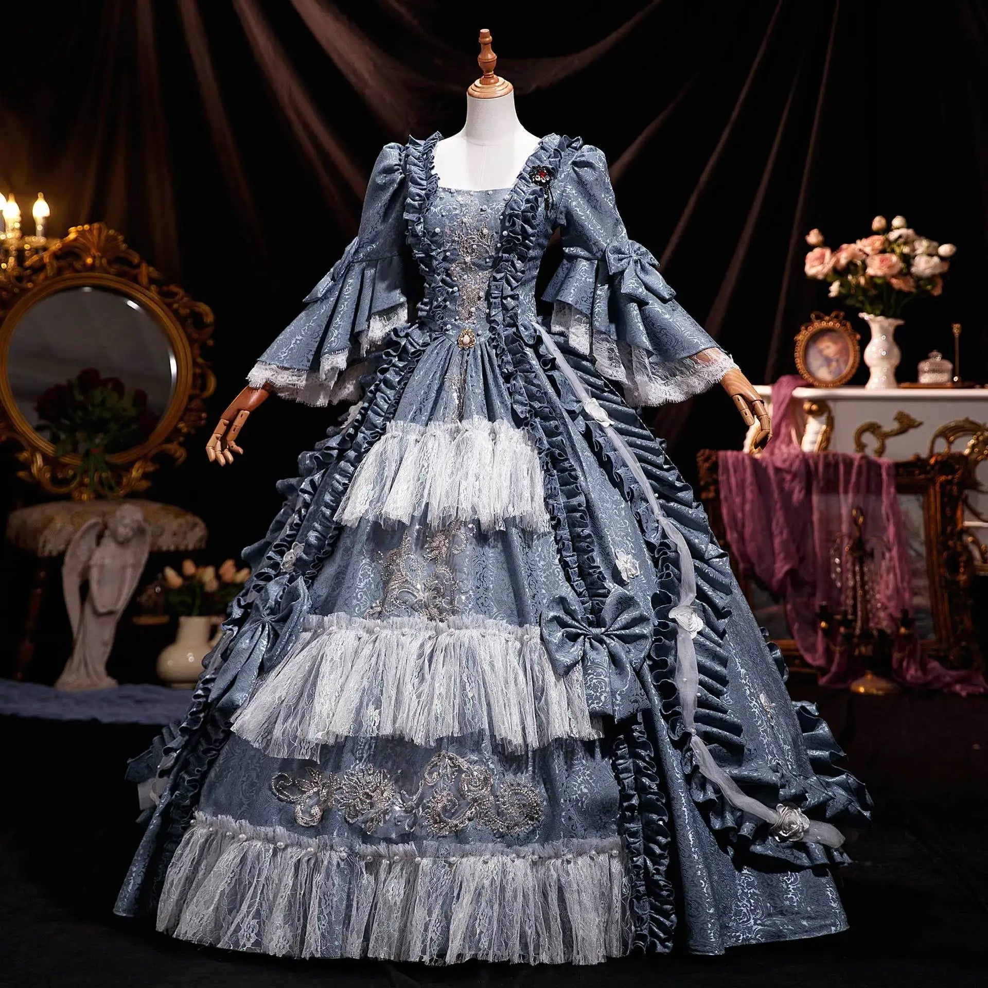 Mori Luxury Hepburn Style Court Ball Performance Travel Photo Party Studio Annual Meeting European Court Dress Vestido De Festas