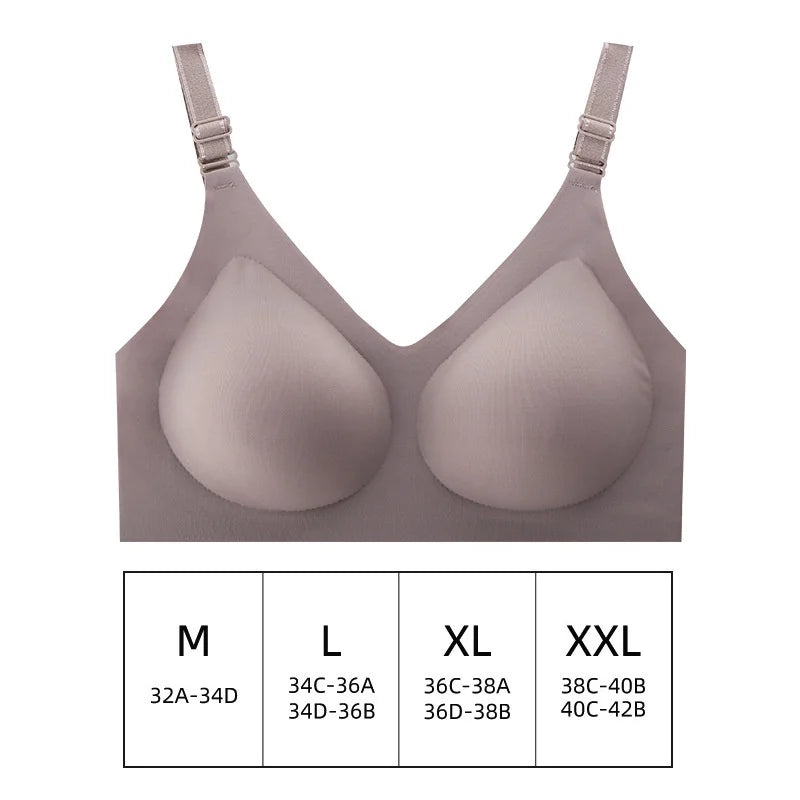 Seamless Bra Women Comfort Lingerie Sports Padded Tops Sexy Wireless Underwear Soft Support Bras Wide shoulder straps Intimates