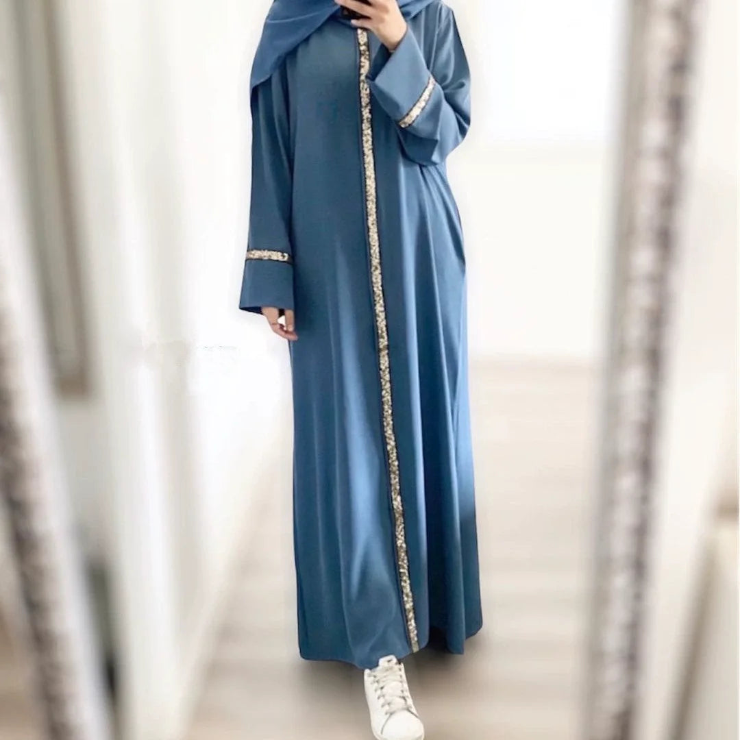 Abayat Emberoidery Maxi Dresses for Women, V-Neck, Long Sleeve, Belted Kaftan, Turkish Dresses, Jilbab, New, Autumn