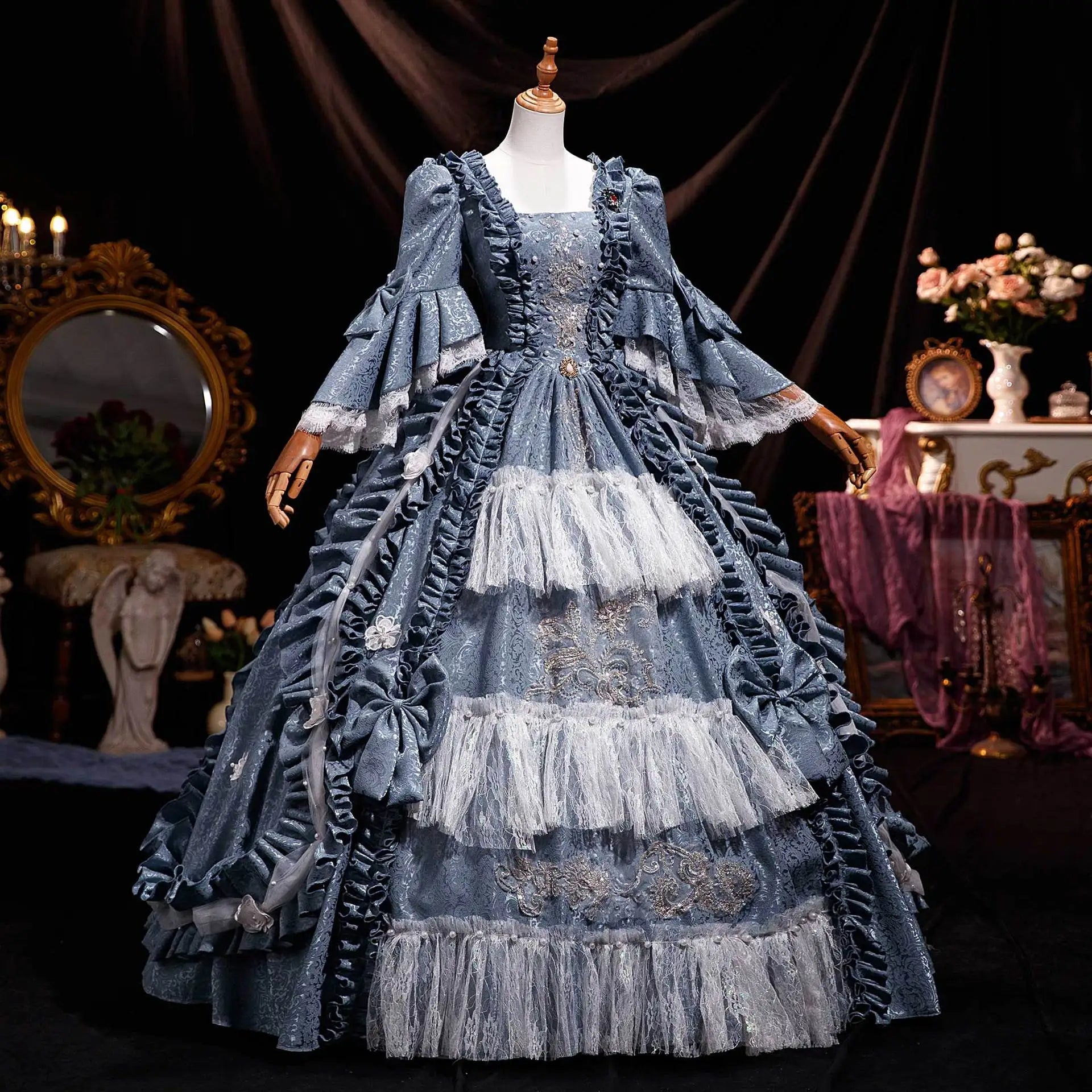 Mori Luxury Hepburn Style Court Ball Performance Travel Photo Party Studio Annual Meeting European Court Dress Vestido De Festas
