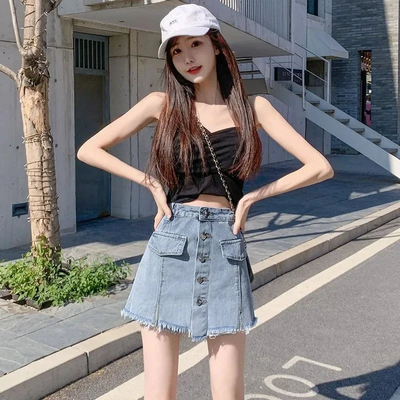 Jeans Skirts for Women High Waist  Tight Wrap Luxury Elegant Quality Vintage Harajuku Korean Fashion Y2k Cheap Woman Denim Skirt