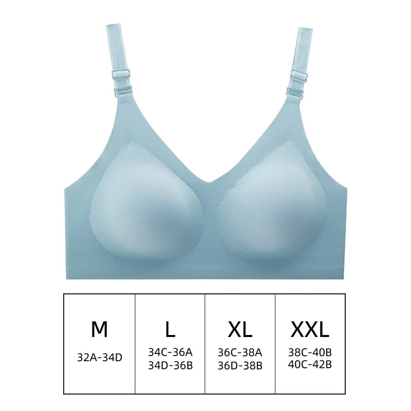 Seamless Bra Women Comfort Lingerie Sports Padded Tops Sexy Wireless Underwear Soft Support Bras Wide shoulder straps Intimates