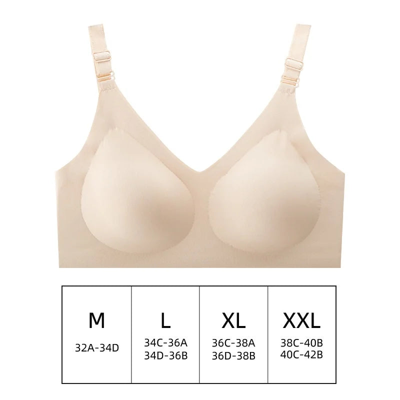 Seamless Bra Women Comfort Lingerie Sports Padded Tops Sexy Wireless Underwear Soft Support Bras Wide shoulder straps Intimates
