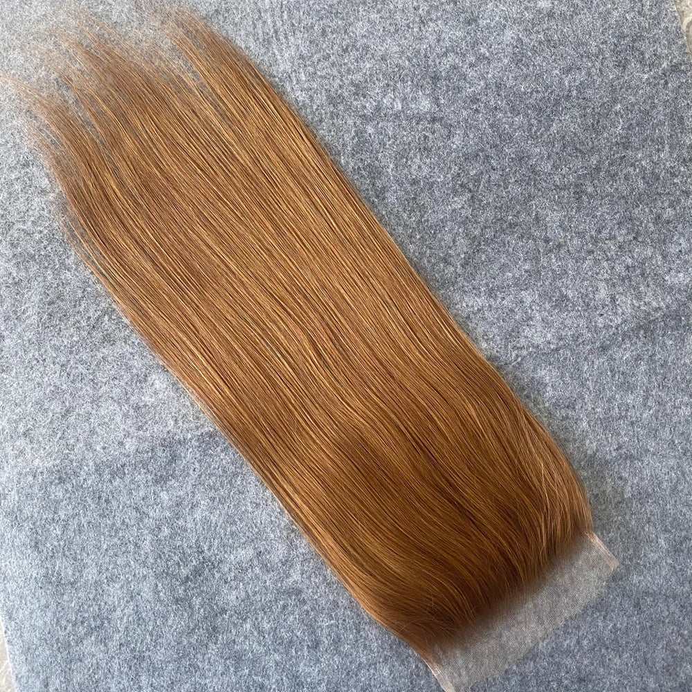 5x5 Invisible HD Lace Gloden Blonde Human Hair Melt Skins Pre Plucked 6x6 HD Lace Frontal Pre Plucked with Baby Hair Color #27