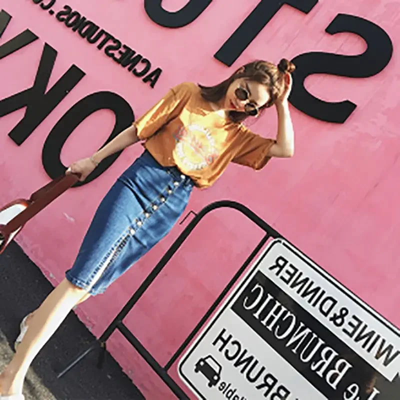 High Waist Tight Jeans Skirts for Women Wrap Streetwear Aesthetic Summer 2025 New in Trend Korean Fashion Woman Denim Skirt Blue