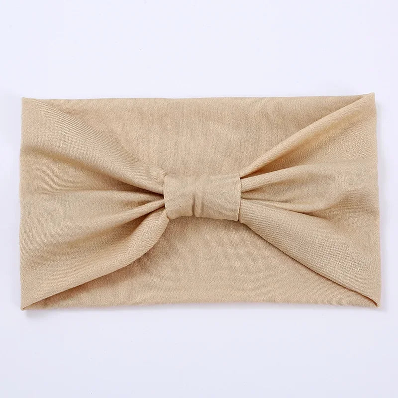 Head Band Women Hair Accessories Solid Wide Headband Bowknot Turbans Wash Face Make-up Hair Band Sports Running Yoga Headbands