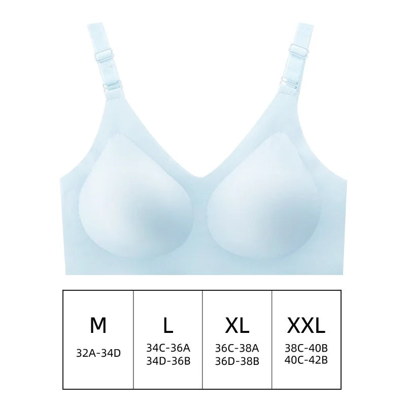 Seamless Bra Women Comfort Lingerie Sports Padded Tops Sexy Wireless Underwear Soft Support Bras Wide shoulder straps Intimates