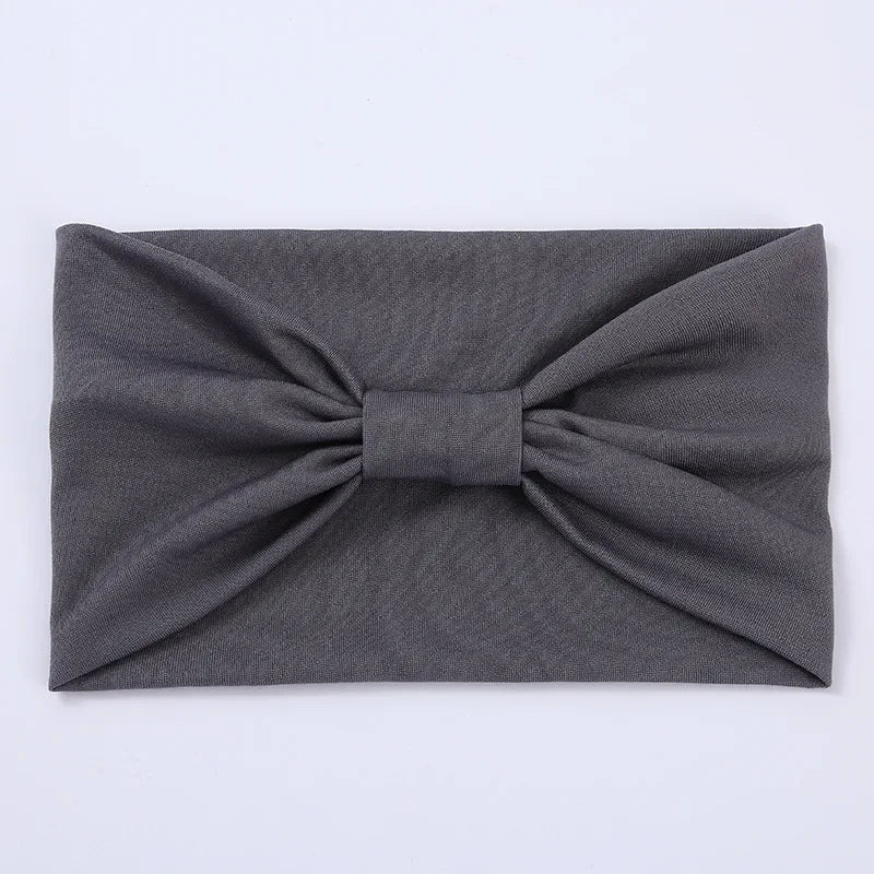 Head Band Women Hair Accessories Solid Wide Headband Bowknot Turbans Wash Face Make-up Hair Band Sports Running Yoga Headbands