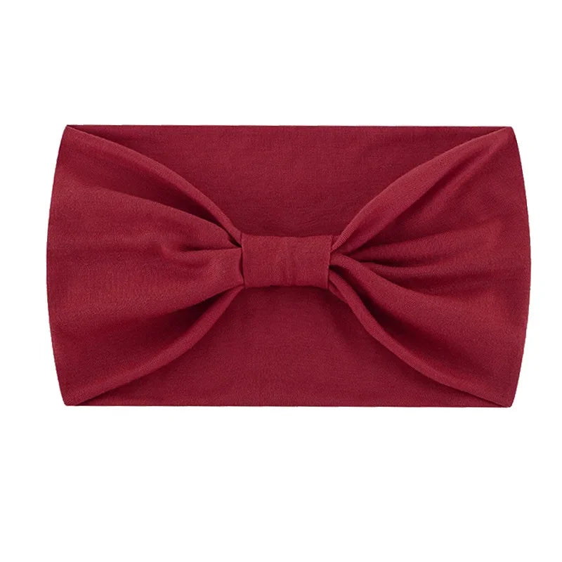 Head Band Women Hair Accessories Solid Wide Headband Bowknot Turbans Wash Face Make-up Hair Band Sports Running Yoga Headbands