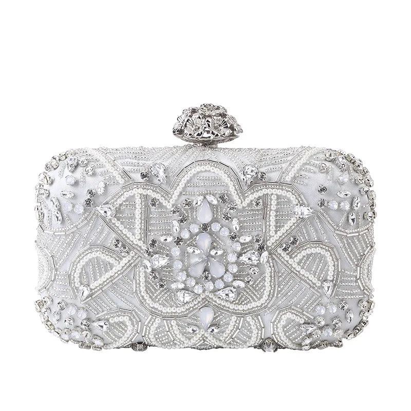 New Women's Handheld Bag with European and American Style Diamond Embedding Party Evening Dress Bag Bridesmaid Storage Bag