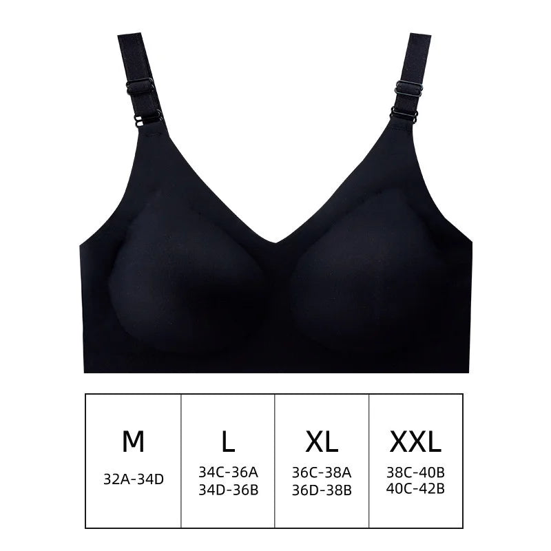 Seamless Bra Women Comfort Lingerie Sports Padded Tops Sexy Wireless Underwear Soft Support Bras Wide shoulder straps Intimates