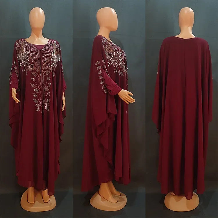 Abayas For Women Dubai Luxury 2024 Chiffon Boubou Muslim Fashion Dress Caftan Marocain Wedding Party Occasions Djellaba Femme