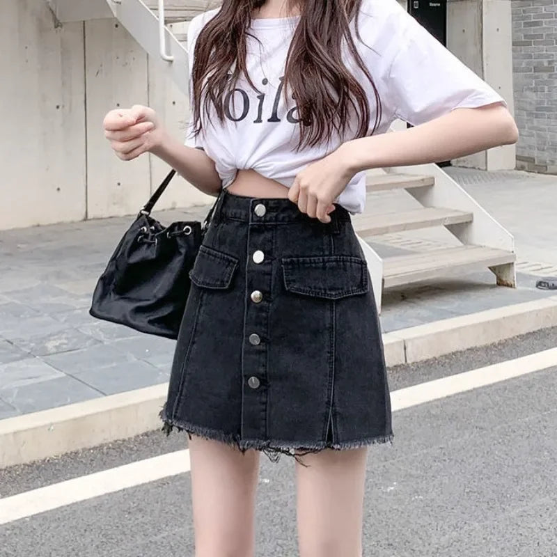 Jeans Skirts for Women High Waist  Tight Wrap Luxury Elegant Quality Vintage Harajuku Korean Fashion Y2k Cheap Woman Denim Skirt